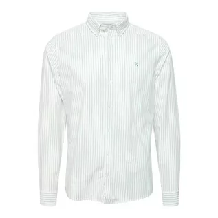 Koszule męskie - CASUAL FRIDAY CFAnton LS BD Striped Oxford koszula męska, 110602/Snow biała, XXL, 110602/Snow White, XXL - grafika 1