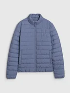 Kurtki i kamizelki sportowe męskie - Męska kurtka puchowa pikowana 4F 4FWSS25TDJAM538 - niebieski - miniaturka - grafika 1