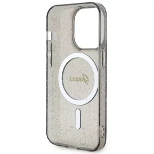 Guess GUHMP14LHCMCGK do Apple iPhone 14 Pro 6.1" czarny/black hardcase Glitter Gold MagSafe - Etui i futerały do telefonów - miniaturka - grafika 7