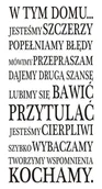 Naklejki na ścianę - Napis na ścianę, naklejka - W tym domu ... - 74, 200x100 cm - miniaturka - grafika 1