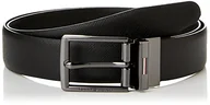 Paski - Tommy Hilfiger Męski pasek Business 3,5 REV, czarny/czarny, 80, Czarny/czarny - miniaturka - grafika 1