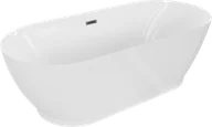 Wanny - Mexen Roxy wanna wolnostojąca 180 x 85 cm, biała, przelew gun metal szczotkowany - 51201808500-95 - miniaturka - grafika 1