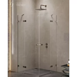 New Trendy EXK-3379 KABINA AVEXA GUNMETAL BRUSHED PROSTOKĄTNA 80x90x200 CZYSTE 6mm ACTIVE SHIELD - Kabiny prysznicowe - miniaturka - grafika 1