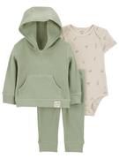 Bluzy i sweterki niemowlęce - carter's 3-częściowy zestaw w kolorze zielonym - miniaturka - grafika 1