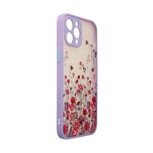 Design Case etui do iPhone 12 Pro Max pokrowiec w kwiaty fioletowy - Etui i futerały do telefonów - miniaturka - grafika 3