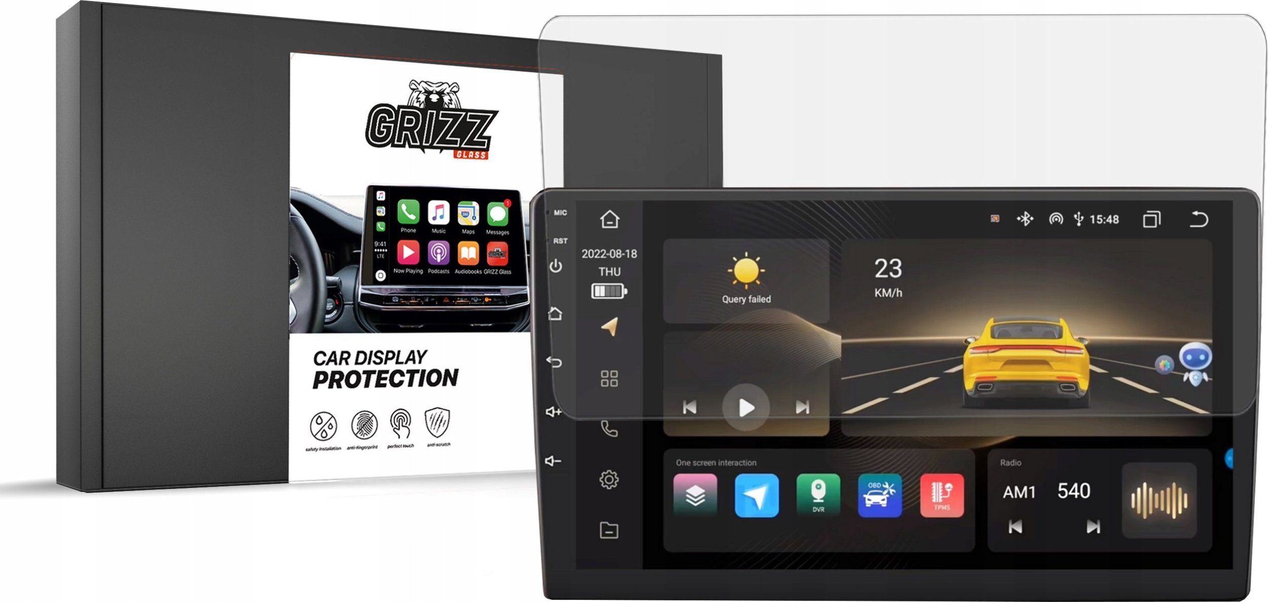 GrizzGlass Folia matowa GrizzGlass CarDisplay Protection do Ossuret HC1 10