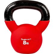 Kettlebell - MOVIT Hantle Kettlebell neoprenowe czerwone - 8 kg - miniaturka - grafika 1