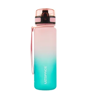 BUTELKA NA WODĘ MOTYWACYJNA 500ml Bidon z godzinami z Tritanu różowo-turkusowy - Shakery i bidony sportowe BUTELKA NA WODĘ MOTYWACYJNA 500ml Bidon z godzinami z Tritanu różowo-turkusowy - Shakery i bidony sportowe - miniaturka - grafika 1