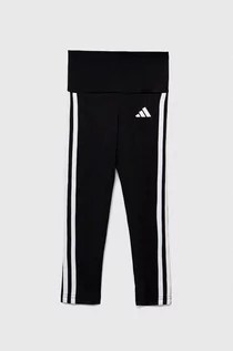 Spodnie i spodenki dla dziewczynek - adidas legginsy dziecięce G TR-ES 3S kolor czarny z aplikacją - grafika 1