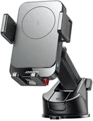 Uchwyty samochodowe do telefonów - Uchwyt samochodywy Joyroom JR-ZS241S z ładowarką indukcyjną na deskę rozdzielczą - czarny - miniaturka - grafika 1