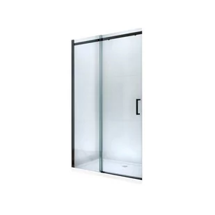 Mexen Omega drzwi prysznicowe rozsuwane 160 cm, transparent, czarne - 825-160-000-70-00 - Ścianki i drzwi prysznicowe - miniaturka - grafika 1