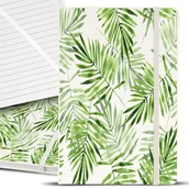 Notesy i bloczki - Notes Notatnik A5 Biały LIŚCIE BOTANIC Modne Wzory - miniaturka - grafika 1