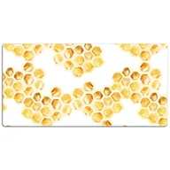 Podkładki na biurko - Mata ochronna z nadrukiem Plastry miodu 120x60 cm, Dywanomat - miniaturka - grafika 1