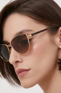 VOGUE okulary przeciwsłoneczne damskie kolor brązowy - Vogue - Okulary przeciwsłoneczne - miniaturka - grafika 1