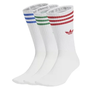 Zestaw 3 par wysokich skarpet unisex adidas High Crew JJ1984 Biały - Skarpetki męskie - miniaturka - grafika 1
