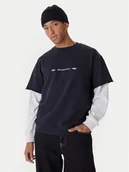 Bluzy męskie - Quiksilver Bluza Openbar Crew EQYFT05154 Czarny Oversize - miniaturka - grafika 1