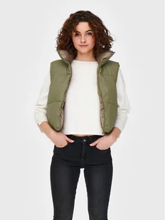 ONLY Kamizelka Ricky 15245572 Zielony Regular Fit - Kamizelki damskie - miniaturka - grafika 1