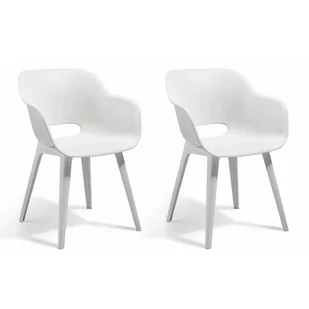 ALLIBERT Krzesło ogrodowe Akola, białe, 238358 Jardin - Fotele i krzesła ogrodowe - miniaturka - grafika 1
