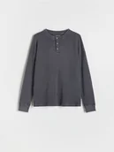 Bluzki dla chłopców - Reserved - Bawełniany longsleeve - granatowy - miniaturka - grafika 1