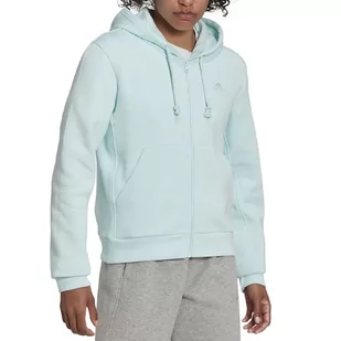 Bluza adidas All SZN Fleece Full-Zip Hoodie HK0412 - niebieska - Adidas - Bluzy sportowe damskie - miniaturka - grafika 1