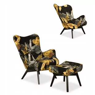 Fotel skandynawski Luna z podnóżkiem Family Meble - Fotele - miniaturka - grafika 1