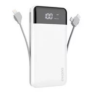 Powerbanki - Dudao K1Pro powerbank 20000mAh z wbudowanymi kablami biały - miniaturka - grafika 1