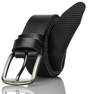 Paski - GRACIO Pasek dla Chlopaka Dlugi 150 cm CZARNY Srebrna Klamra Eko Pudelko - miniaturka - grafika 1