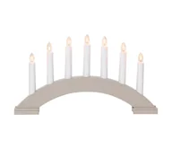 Oświetlenie świąteczne - Eglo 410448 - Świecznik bożonarodzeniowy BEA 7xE10/3W/230V szary - miniaturka - grafika 1