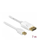 Kable - Delock kabel mini Displayport M - Displayport M, 7m, white - miniaturka - grafika 1