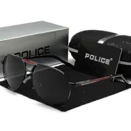 Okulary przeciwsłoneczne - Policja Mężczyźni Spolaryzowane Okulary Przeciwsłoneczne Uv400 Okulary Aviator Okulary do jazdy Czarno -czerwona - miniaturka - grafika 1