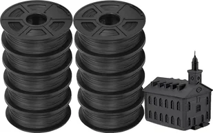 Filament do drukarek 3D SUNLU, średnica 1,75 mm, waga 10 kg, PLA PLUS BLACK 10KG - Filamenty i akcesoria do drukarek 3D - miniaturka - grafika 1