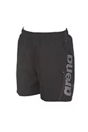 Kąpielówki dla chłopców - Arena Boy's Fundamentals Logo Jr Boxer R Board Shorts, Czarno-biały, 8-9 anni - miniaturka - grafika 1