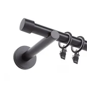 Karnisze - Karnisz pojedynczy Zaślepka 19 mm 240 cm czarny mat - miniaturka - grafika 1