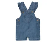 Spodenki dla niemowląt - Lupilu Spodnie ogrodniczki niemowlęce z biobawełny Niebieski 68 - miniaturka - grafika 1