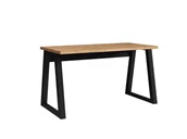 Biurka - Biurko loft proste nowoczesne blat dąb craft z nogi czarne - miniaturka - grafika 1