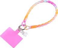 Etui i futerały do telefonów - Łańcuszek do telefonu komórkowego, uniwersalna smycz do etui na telefon komórkowy, nylon, kolor: pomarańczowo-fioletowy - miniaturka - grafika 1