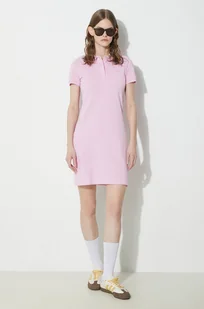 Lacoste sukienka kolor różowy mini prosta - Sukienki - miniaturka - grafika 1