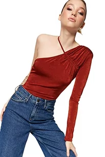 Trendyol Damskie body z dzianiny, Czerwone płytki, 60 - Body - miniaturka - grafika 1