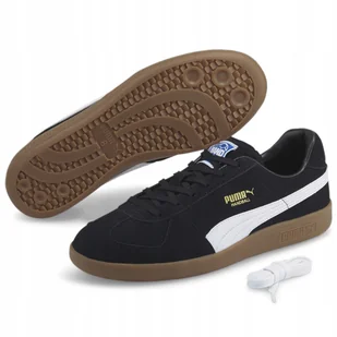 Buty męskie trampki sportowe Puma Handball 10669502 zamszowe czarne 46 - Buty sportowe męskie - miniaturka - grafika 1