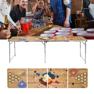 Inne gry towarzyskie - Składany stół do beer-ponga, 240x60x55 cm, MDF i aluminium  Lumarko! - miniaturka - grafika 1