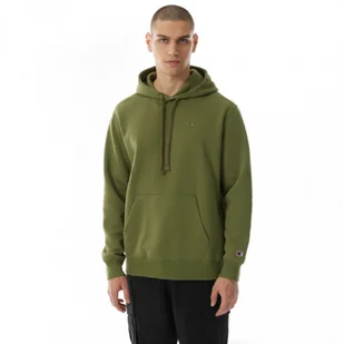 Męska bluza dresowa nierozpinana z kapturem Champion Crewneck Hooded Sweatshirt - zielona - CHAMPION - Bluzy sportowe męskie - miniaturka - grafika 1