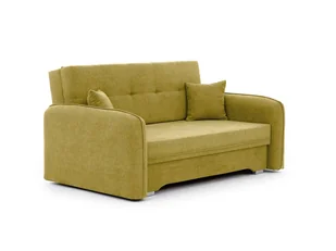 Sofa rozkładana z funkcją spania LAINE żółta - Sofy i kanapy - miniaturka - grafika 1