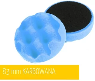 Akcesoria do mycia samochodu - NAT Niebieski Karbowany Twardy Pad Polerski 80mm - grafika 1