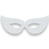 Dodatki do strojów karnawałowych - GoDan Maska "Wenecka na oczy", srebrna, rozmiar uniwersalny, 6 sztuk - miniaturka - grafika 1