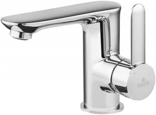 Deante Bateria umywalkowa z boczną dźwignią 12,6cm z korkiem click-clack z przelewem ,chrom Kalia BGK 021N - Baterie umywalkowe - miniaturka - grafika 2