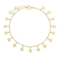 Bransoletki - Pozłacana Bransoletka na nogę Gwiazdki - miniaturka - grafika 1