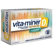Wzrok i słuch - Vita-Miner Senior D3 + Luteina, 60 tabletek - miniaturka - grafika 1