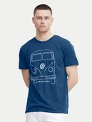 Koszulki męskie - Blend T-Shirt 20716993 Niebieski Regular Fit - miniaturka - grafika 1
