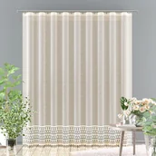Firany - Firanka siatka krem gipiurą prosta 250x250cm S632 - miniaturka - grafika 1