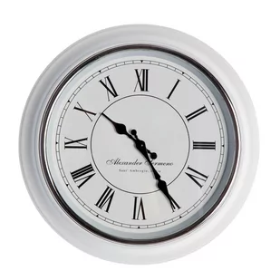 Dekoria Zegar ścienny Alexander 39,5cm white 39,5x39,5x4,5cm 809-855 - Zegary - miniaturka - grafika 1